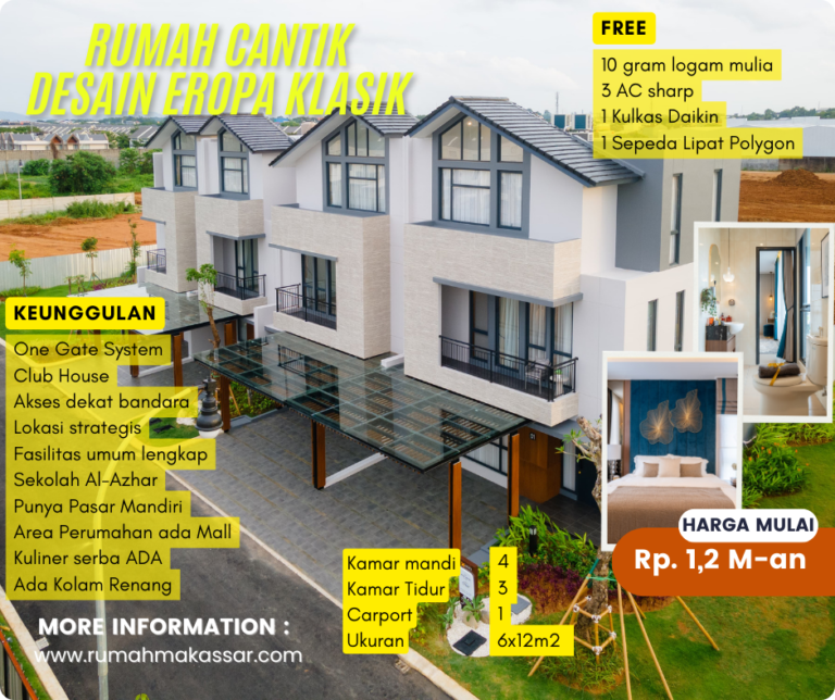 Dijual Rumah Cantik Makassar Fasilitas Lengkap