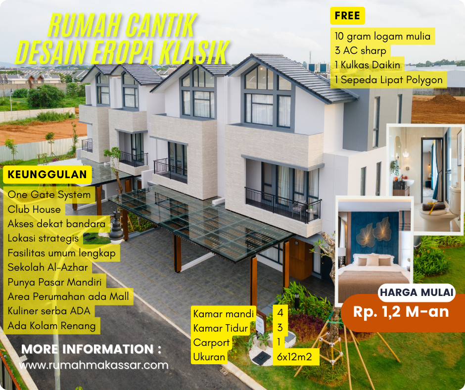 dijual rumah cantik summarecon makassar
