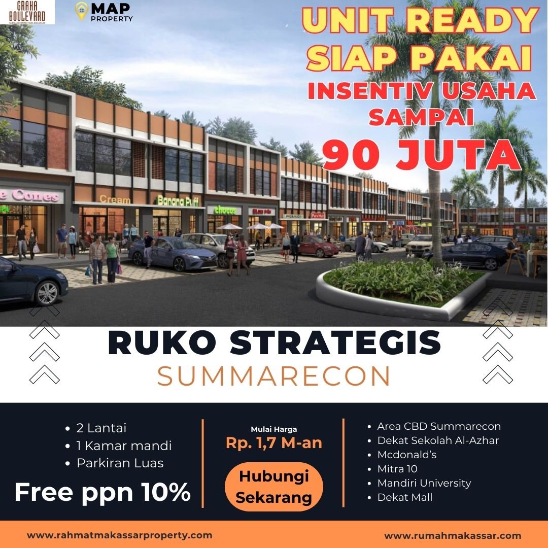 Ruko Strategis Summarecon Makassar