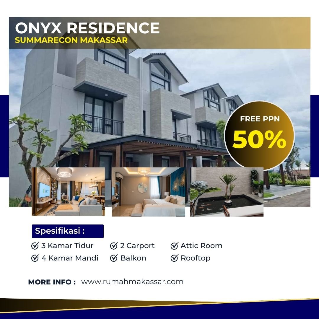 Onyx Residence Summarecon Makassar dekat Bandara