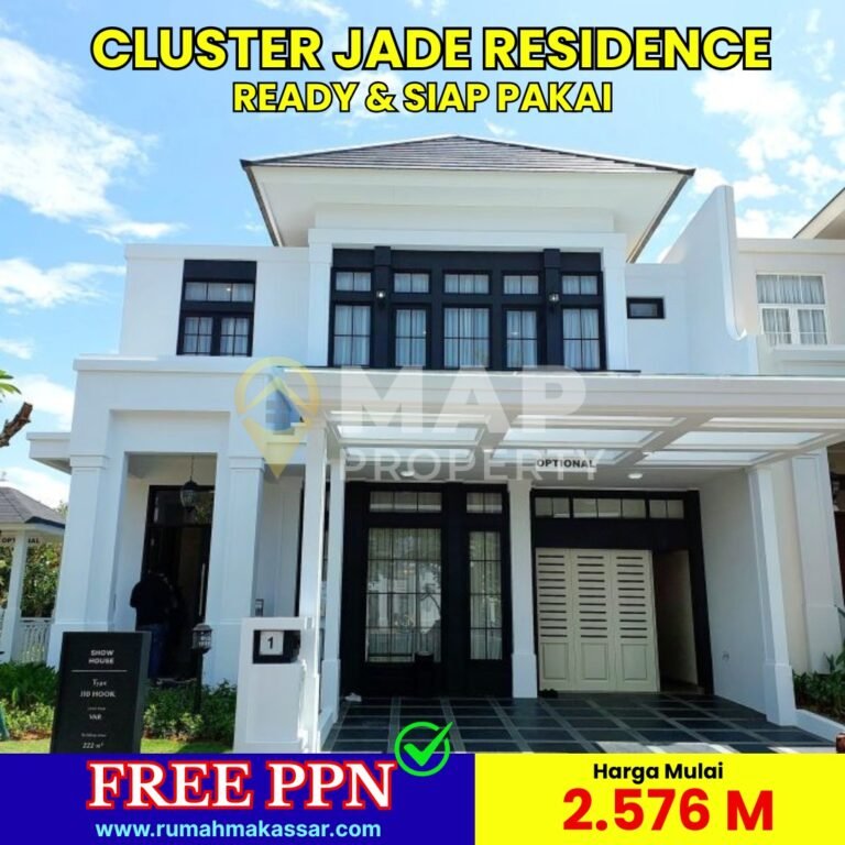 Rumah Makassar Jade 2 Residence Summarecon Siap Huni dan ada Promo Free PPN