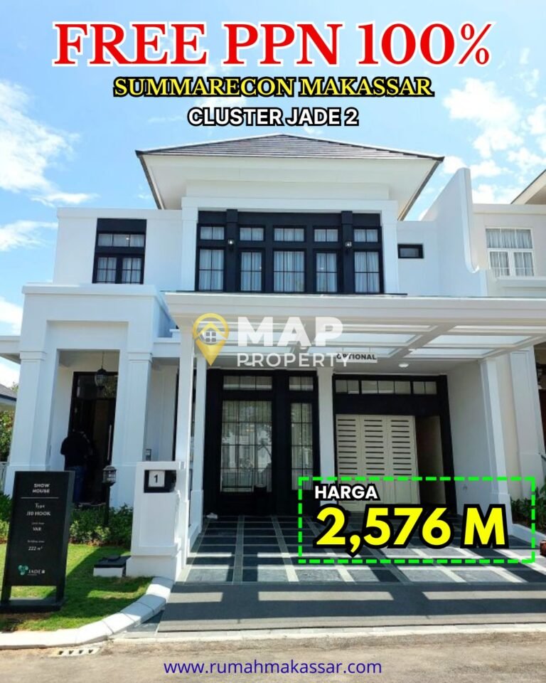 Rumah Makassar Cantik Siap Huni dengan Gaya American Classic di Summarecon