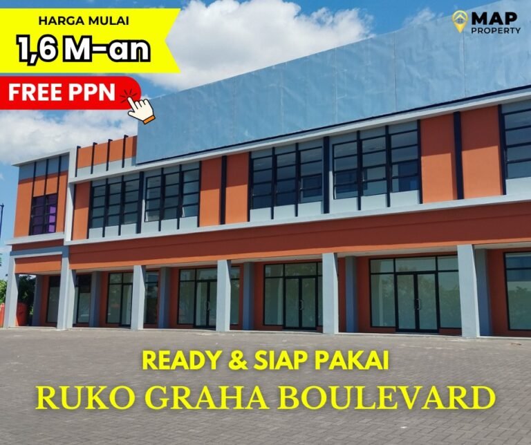 Ruko Siap Huni di Graha Boulevard Makassar Lokasi Strategis Depan Mall
